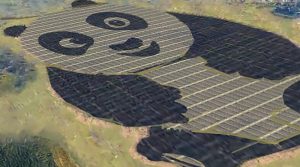 В Китаї створили унікальну сонячну електростанцію у формі панди