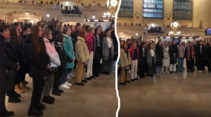 Київський хор заспівав “Щедрика” на центральному вокзалі Нью-Йорка (ВІДЕО)