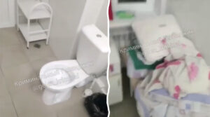 На росії пацієнту з пневмонією замість палати виділили туалет, заявивши, що це елітний бокс