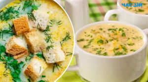 Сирно-грибний суп з куркою: ситна та ароматна страва