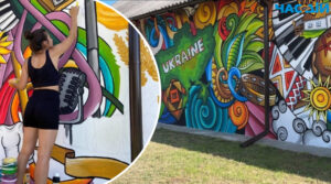 Рекордсмен серед муралів: сарненська художниця створила найбільший стінопис на Рівненщині
