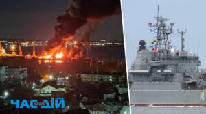 ЗСУ вдарили по десантному кораблю росіян “Новочеркаськ”