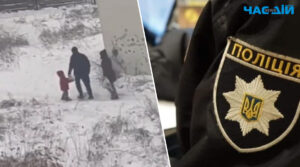 На Рівненщині поліція склала протокол на жінку, яка штовхала свою дитину у сніг (ВІДЕО)